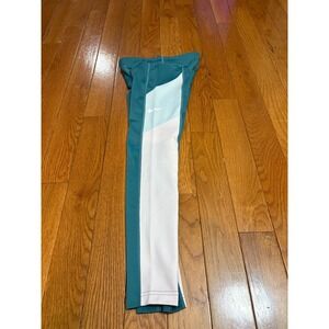 Nike Dri Fit Kids Athletic Leggings Teal White Color Block Size youth large L